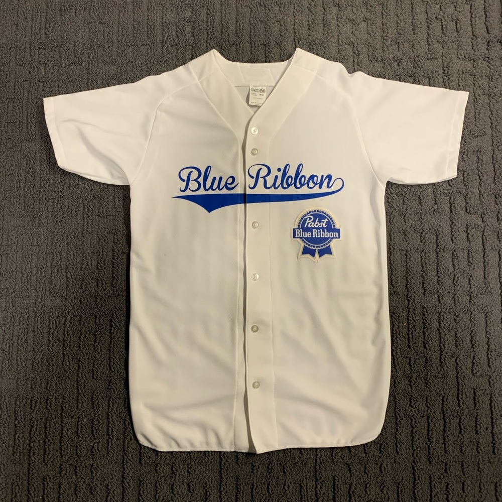 Custom Pabst Blue Ribbons Baseball Jersey
